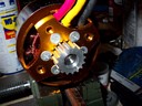 Motor with pulley